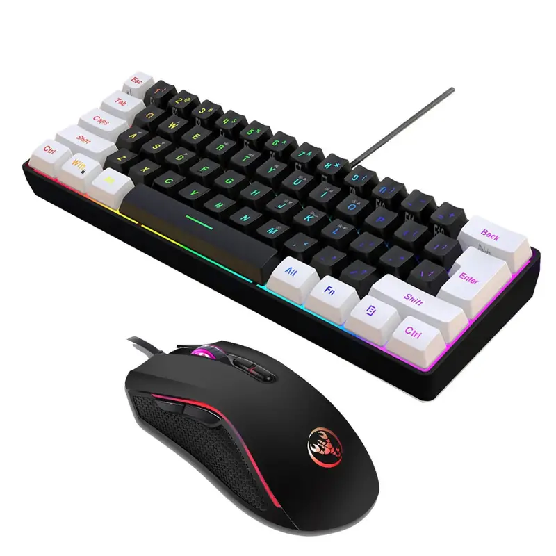Dragon-Inspired RGB Wired Keyboard and Mouse Set – Gaming Ready