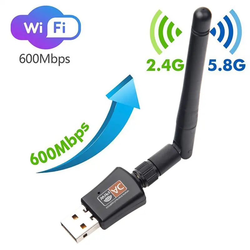 Dual-Band 2.4GHz/5GHz WiFi USB Adapter – High-Speed Connectivity