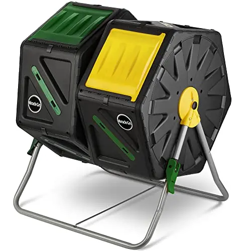 Dual-Bin Compost Tumbler – Heavy-Duty, All-Season Rotating System with Two 18.5-Gallon Chambers