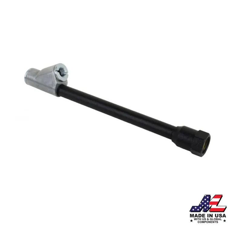 Dual-Foot Lock-On Service Gauge — Straight Chuck, Matte Black, 1/4″ FNPT