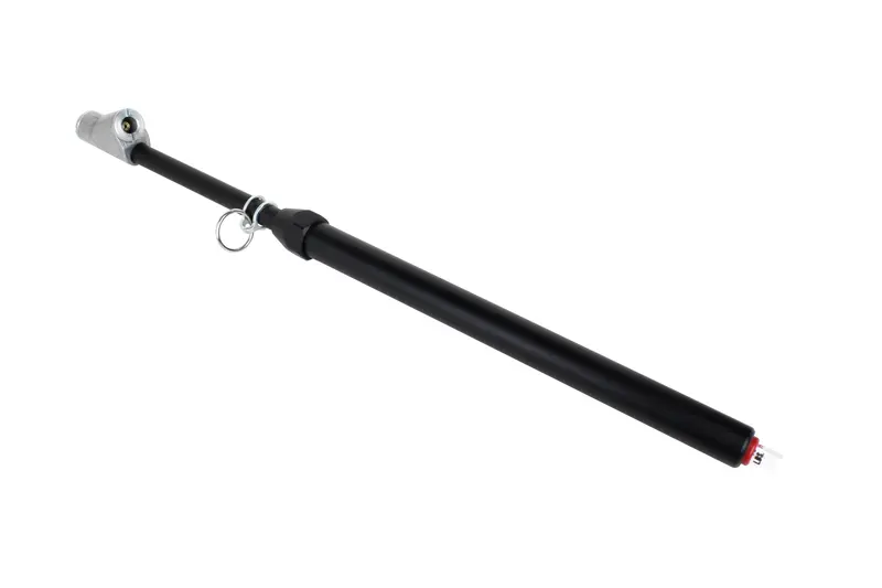 Dual-Foot Lock-On Service Gauge — Straight Chuck, Matte Black, 10–160 PSI
