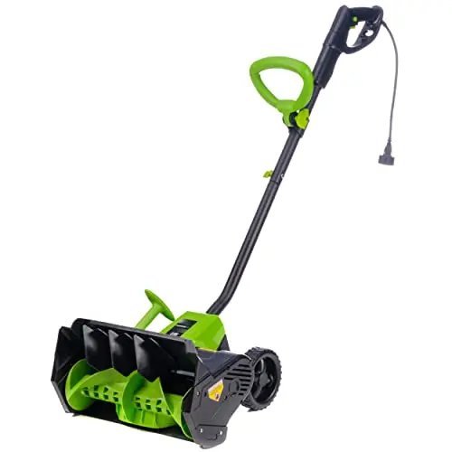 Earthwise SN70016 Corded Electric Snow Shovel – 16″ Wide, 430 lbs/Min Clearance