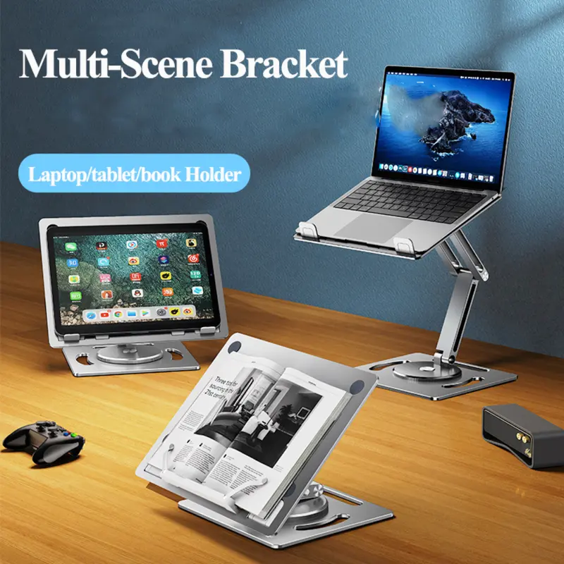 Ergonomic Aluminum Laptop Stand with Multiple Angle Settings