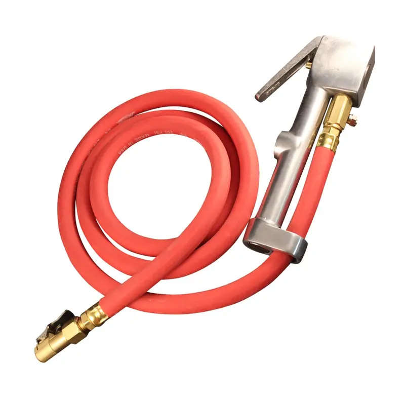 Ergonomic Grip Tire Inflator with Pressure Gauge and 5-Foot Hose – 10–160 PSI Range