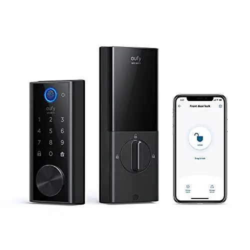 eufy Security Smart Lock Touch – Keyless Wi-Fi & Bluetooth Deadbolt with Fingerprint Scanner, Touchscreen Keypad, and IP65 Weather Resistance