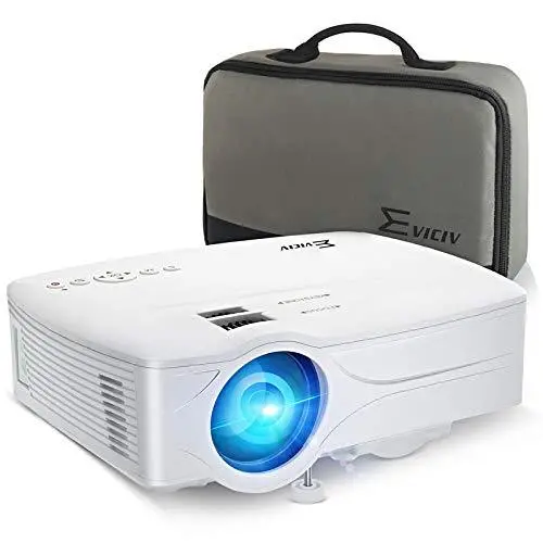 Eviciv Mini Portable WiFi Projector – 1080P Full HD, 120″ Screen Support, Smartphone Mirroring, and Multi-Device Compatibility