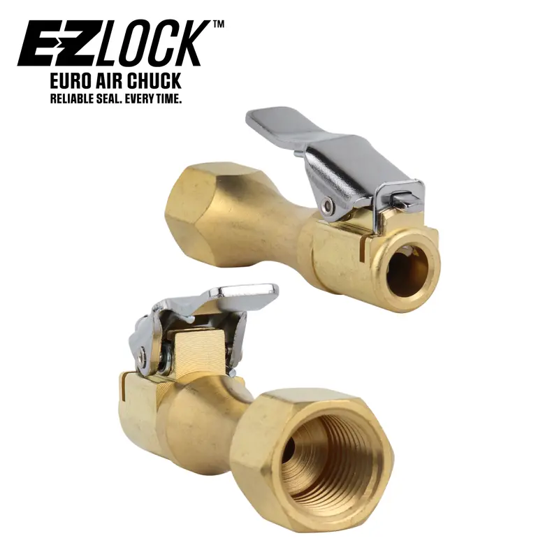 EZ-Lock™ Euro-Style Air Chuck – Heavy-Duty Brass, 175 PSI Open-Flow Design