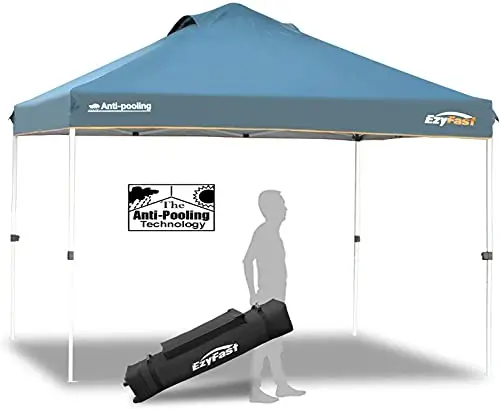 EzyFast Antipool 12×12 Pop-Up Canopy – Patented Rain-Resistant Shade Tent with Wheeled Transport Bag for Beach, Sports, and Events