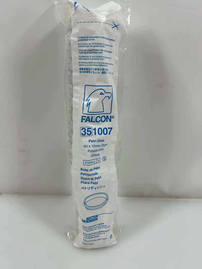 Falcon Brand Disposable Petri Dishes – 60 mm × 15 mm, 20-Pack
