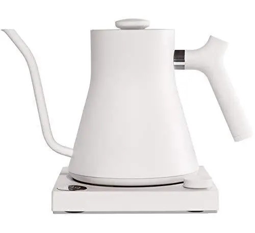 Fellow Stagg EKG Precision Electric Pour-Over Kettle – Matte White, 1200W Variable Temp Control + Built-in Brew Timer
