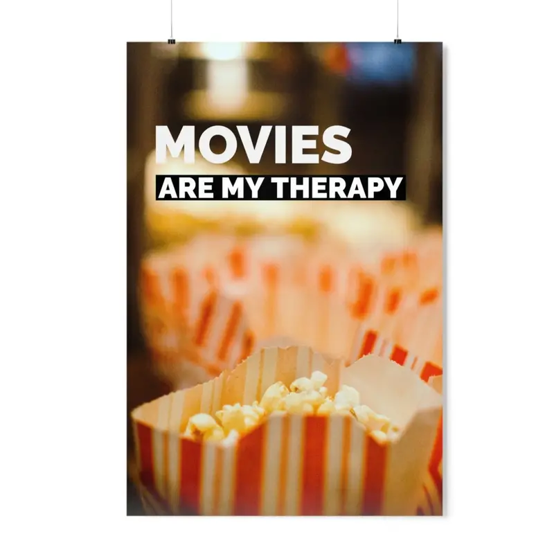 Film Lover’s ‘Movies Are My Therapy’ Quote Poster