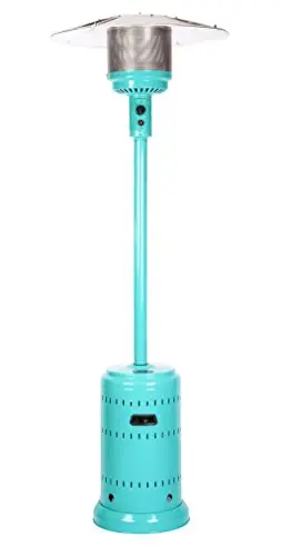 Fire Sense Aqua Blue Powder-Coated Patio Heater – 46,000 BTU Outdoor Gas Heater (18″L x 33″W x 87″H)
