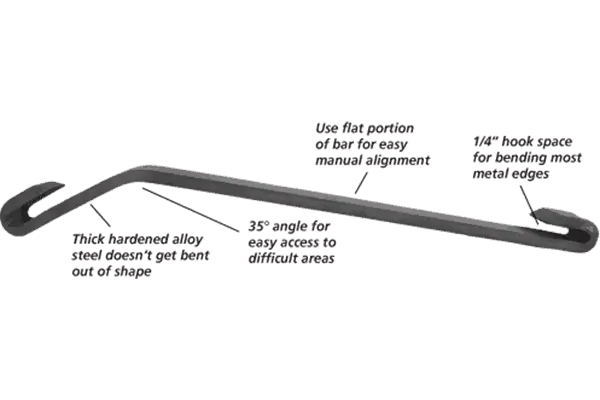 Flange Lever Tool – Compact Pry Bar for Panel and Trim Flange Separation (STC20037)