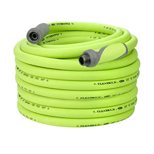 Flexzilla HFZG5100YWS ZillaGreen Garden Hose – 5/8″ x 100′, Kink-Resistant, SwivelGrip Fittings, Lightweight & Durable