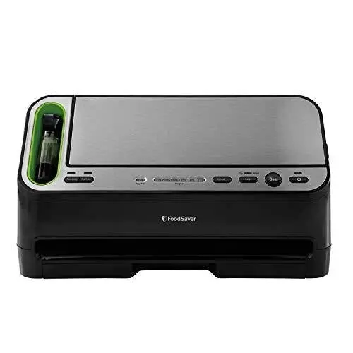 FoodSaver V4400 2-in-1 Vacuum Sealer – Automatic Detection, Starter Kit & Safety Certified (Black/Silver)