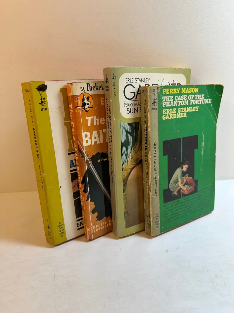 Four Perry Mason Mysteries by Erle Stanley Gardner: Pocket Books Paperbacks, 1947–1965