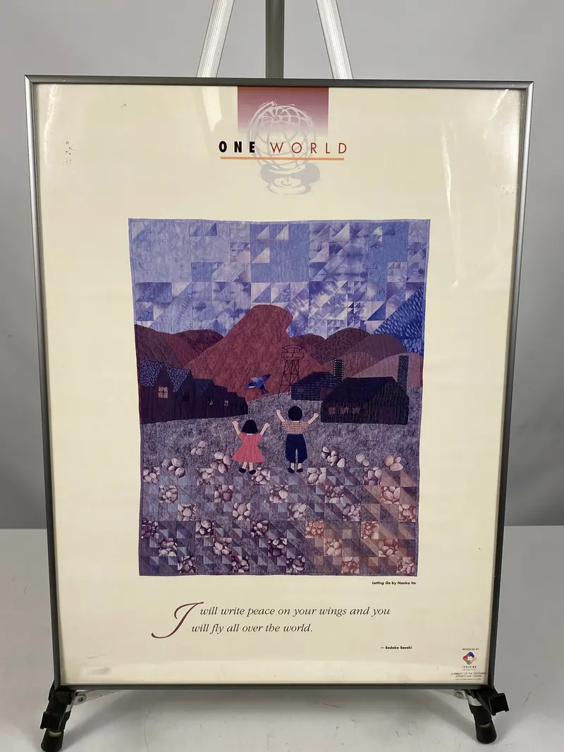 Framed 1997 ‘Letting Go’ One World Poster – 24″ x 18″