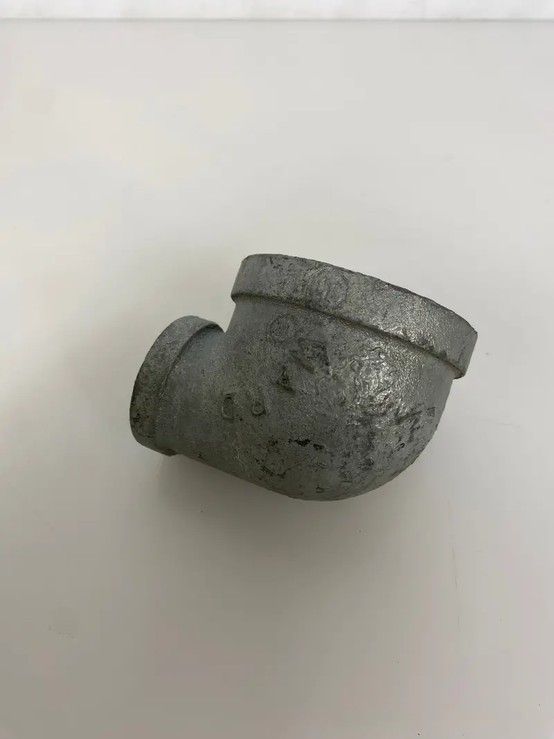 Galvanized 90-Degree Pipe Elbow, 2-Inch × 1-Inch, 2-Pack