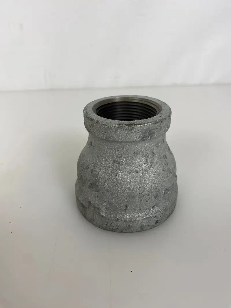 Galvanized Pipe Coupling, 2-Inch × 1-1/4-Inch, 3-Pack