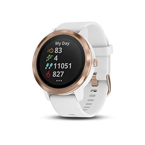 Garmin vívoactive 3 Smartwatch – GPS Fitness Tracker with Contactless Payments, Preloaded Sports Apps & Elegant White/Rose Gold Design