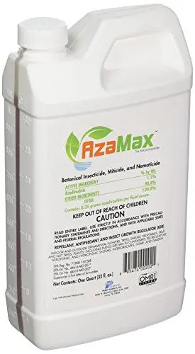 General Hydroponics Azamax Insect Growth Regulator & Antifeedant – Quart-Sized Organic Pest Control Solution