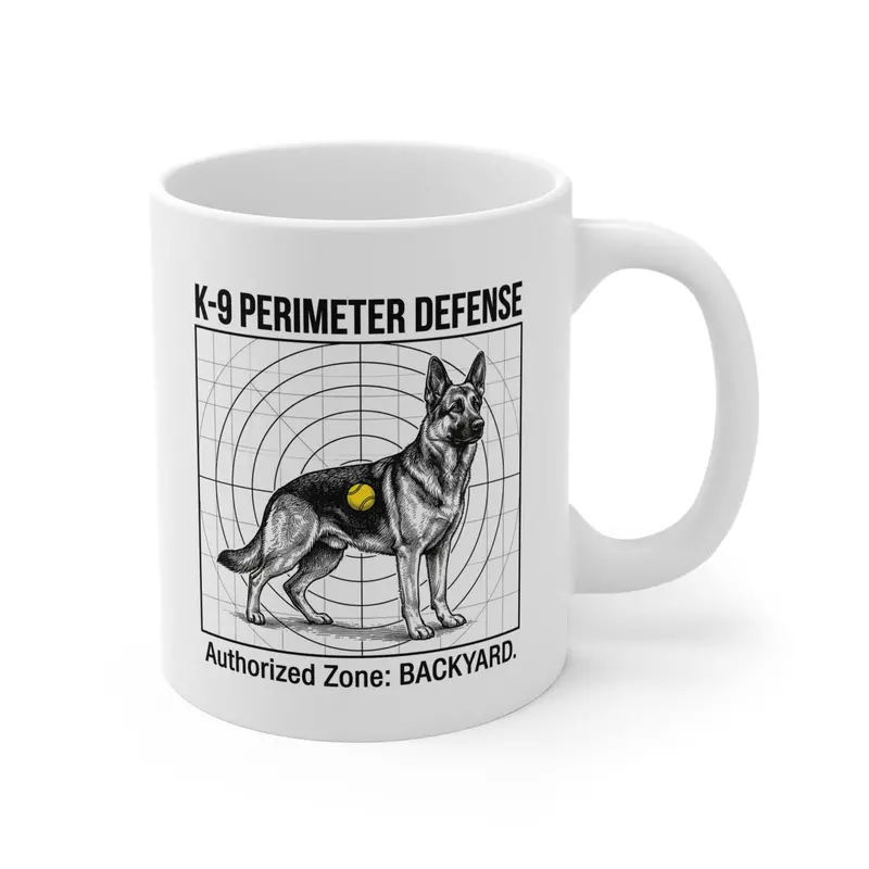 German Shepherd Defense Perimeter Map Mug