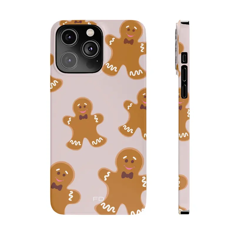 Gingerbread Cookie–Print Slim iPhone Case – Festive & Fun Design