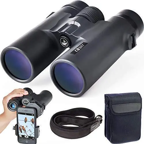 Gosky 10×42 HD Binoculars for Adults – BAK4 Prism, FMC Coated Lenses, Includes Phone Mount, Strap & Carrying Case