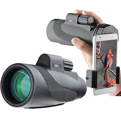 Gosky Titan 12×50 Monocular – High-Power Waterproof Prism Scope with Smartphone Mount for Wildlife, Hunting & Travel