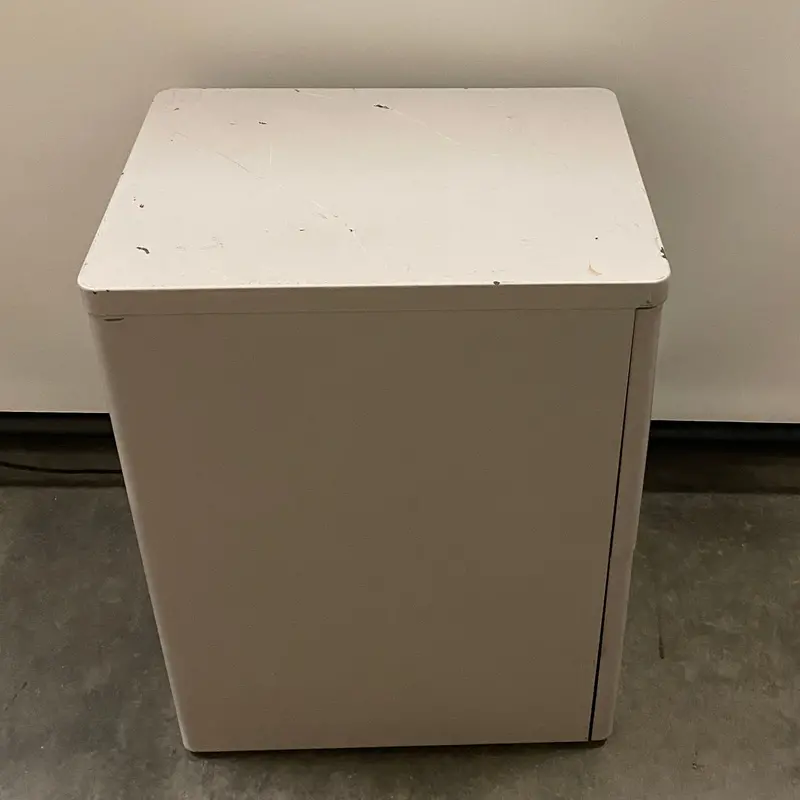 Gray Two-Drawer Vertical Filing Cabinet – Space-Saving Office Solution