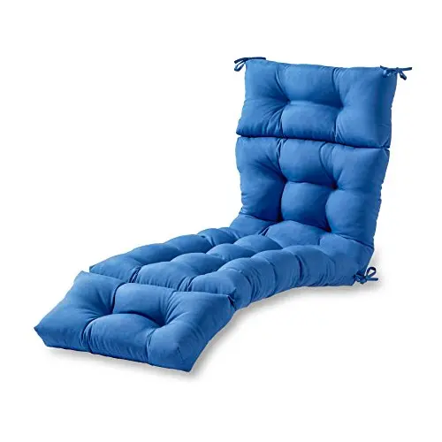 Greendale Home Fashions 72-Inch Chaise Lounger Cushion – Marine Blue All-Weather Fabric for Indoor/Outdoor Use