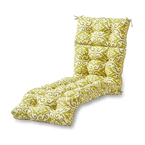 Greendale Home Fashions 72-Inch Indoor/Outdoor Chaise Lounger Cushion – Shoreham Pattern for Patio or Poolside Relaxation