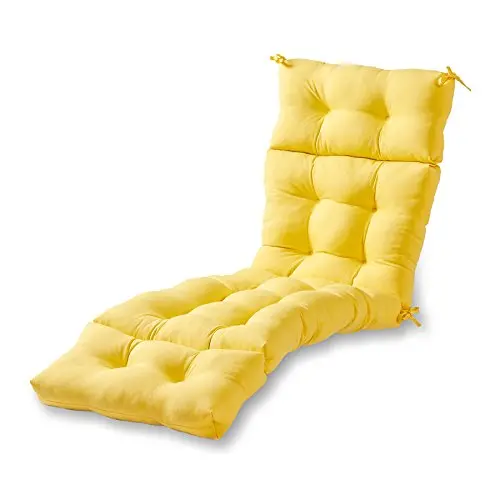 Greendale Home Fashions Sunbeam Chaise Cushion – 72-Inch All-Weather Lounger Pad for Indoor or Outdoor Use