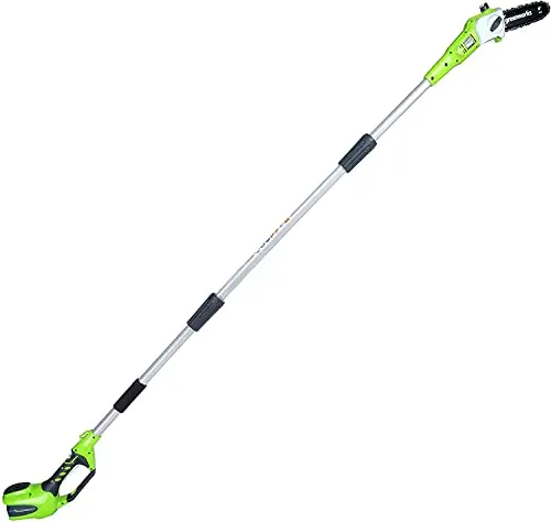 Greenworks 40V Cordless 8-Inch Pole Saw – Lightweight Battery-Powered Pruning Tool (Battery & Charger Sold Separately)