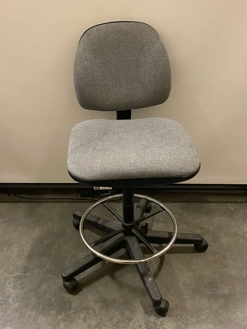 Grey Mesh Drafting Chair – Swivel Base with Adjustable Height