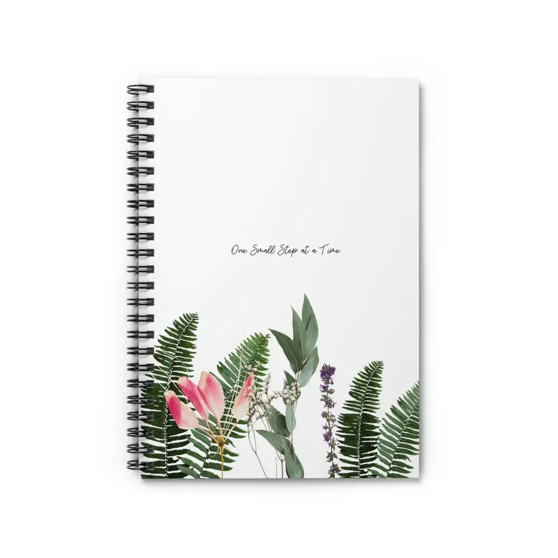 Growth-Focused ‘One Small Step at a Time’ Plant-Themed Notebook