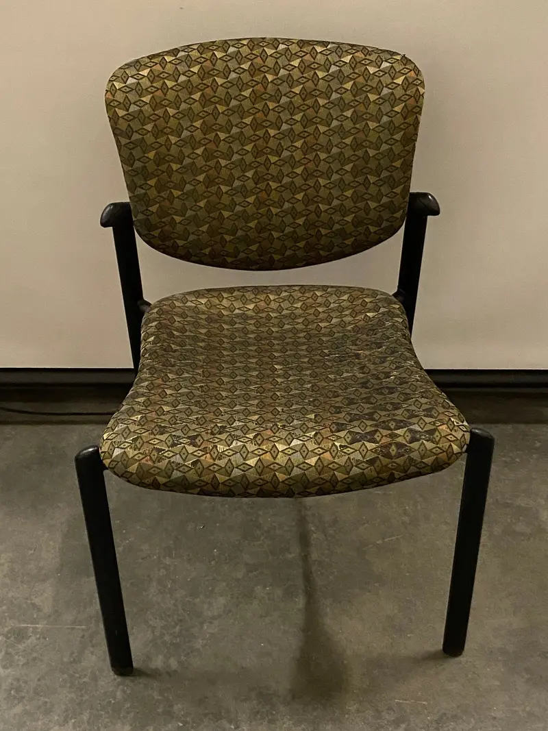 Haworth Improv Chair – Green Patterned Fabric, Flexible Seating System