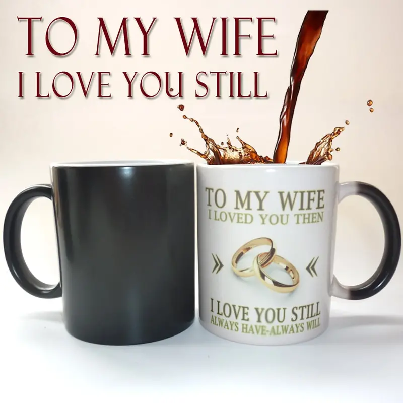 Heat-Sensitive Anniversary Mug – Magical Color-Shifting Ceramic Gift