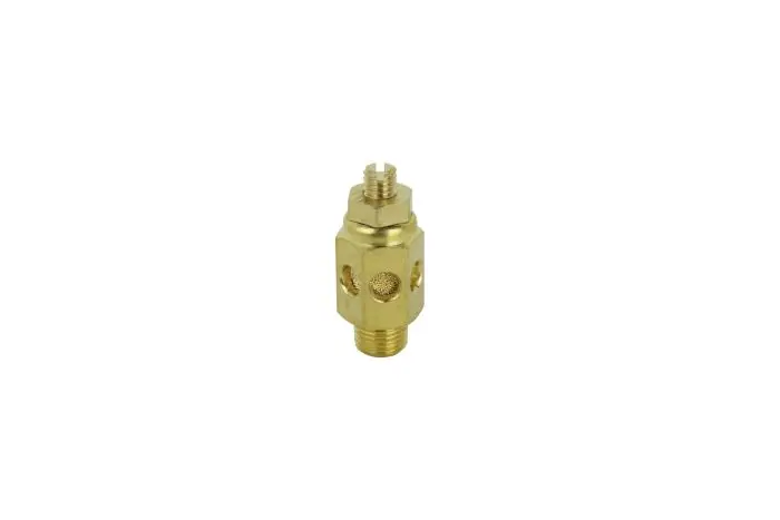 High-Volume 3/8″ MNPT Speed-Control Exhaust Muffler – 40-Micron Sintered Bronze Noise & Air Reducer