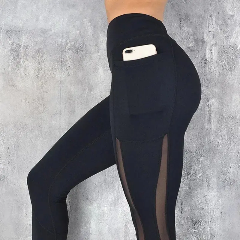 High-Waisted Yoga Leggings with Functional Side Pockets