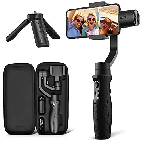 Hohem iSteady Mobile Plus 3-Axis Smartphone Gimbal – iPhone 12/11/XR/XS Stabilizer with Face Tracking & Time-Lapse