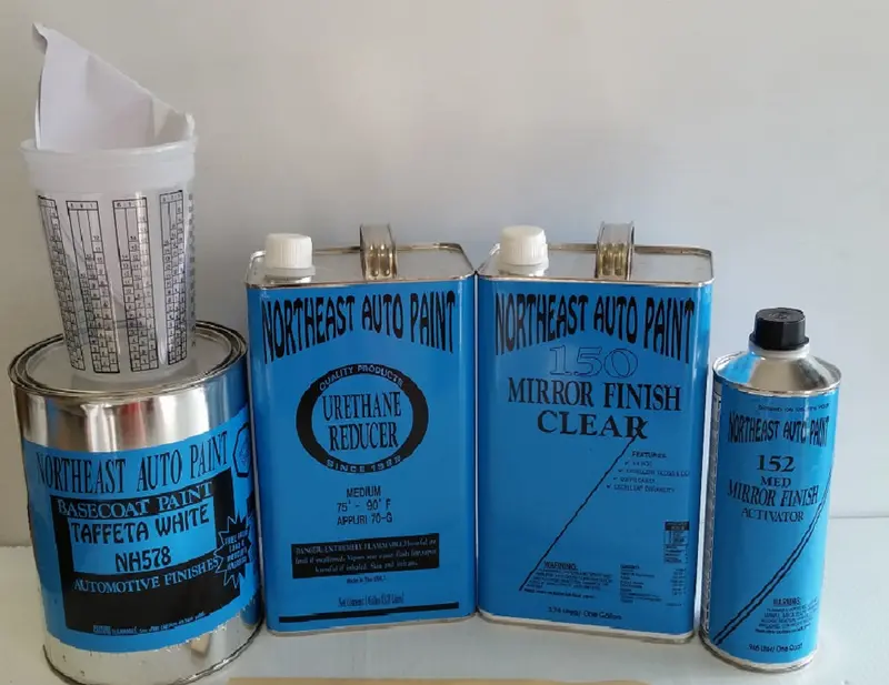 Honda/Acura Taffeta White NH578 Urethane Basecoat and Clearcoat Restoration Kit