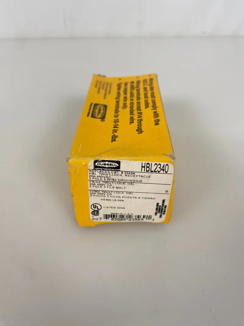 Hubbell HBL2340 NEMA L21-30P Twist-Lock Receptacle