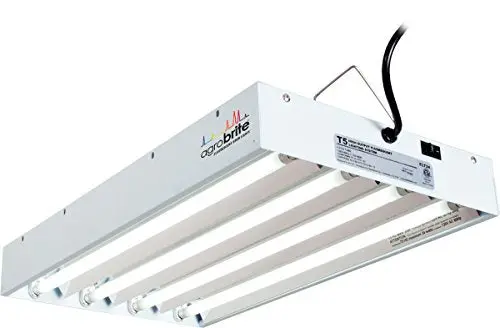 Hydrofarm Agrobrite FLT24 T5 Grow Light System – 2-Foot, 4-Tube Fluorescent Fixture for Indoor Plants