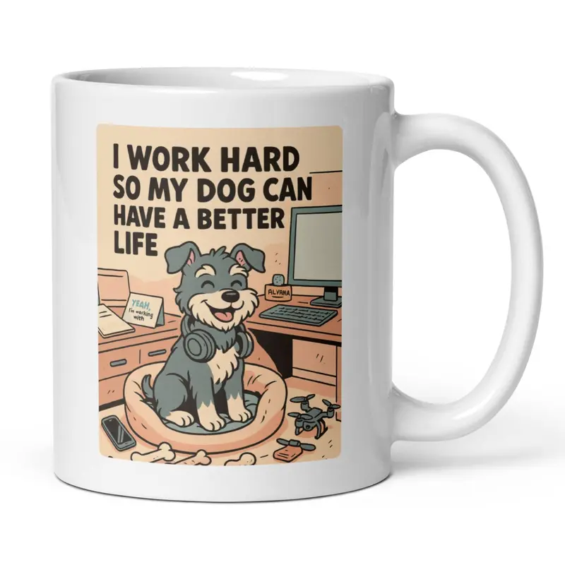 I Work Hard For My Dog Mug – Dedicated Pet Parent Gift