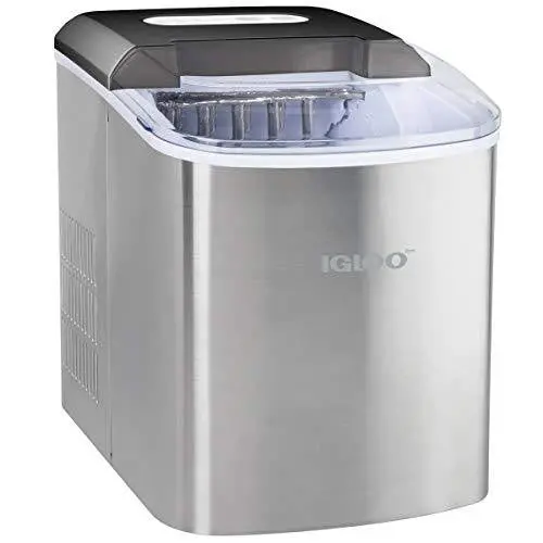 Igloo ICEB26SS Portable Countertop Ice Maker – 26 lbs/Day, Stainless Steel, 7-Minute Cycle