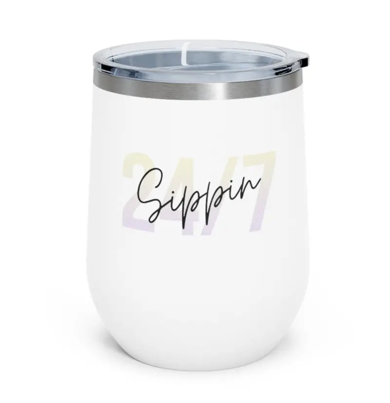 Insulated Wine Tumbler – 12 oz, Ideal for Hot or Cold Beverages