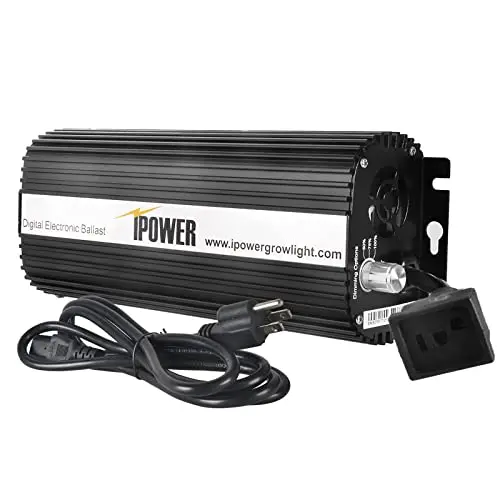 iPower GLBLST1000D 1000W Dimmable Digital Ballast – HPS/MH Grow Light Controller for Hydroponics