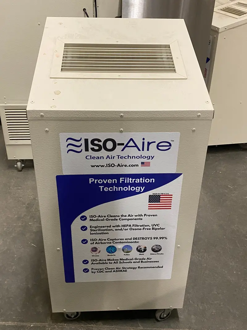 ISO Aire RSF300 Compact Industrial Air Purifier — Short-Body Filtration System