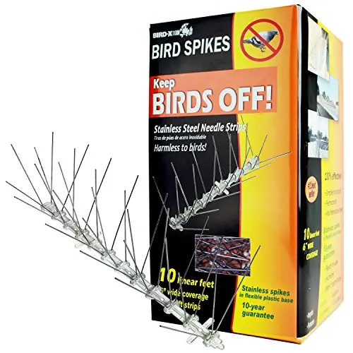 Jolt Pests Stainless Steel Bird Deterrent Spikes – Humane Pest Control for Roofs and Ledges